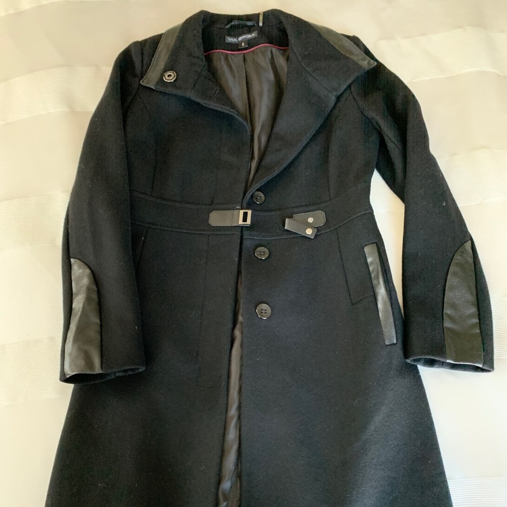 NWOT Via Spiga black wool winter coat - size 0
